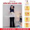 Áo bầu cộc tay đen phối sơ mi trắng Khánh Vân