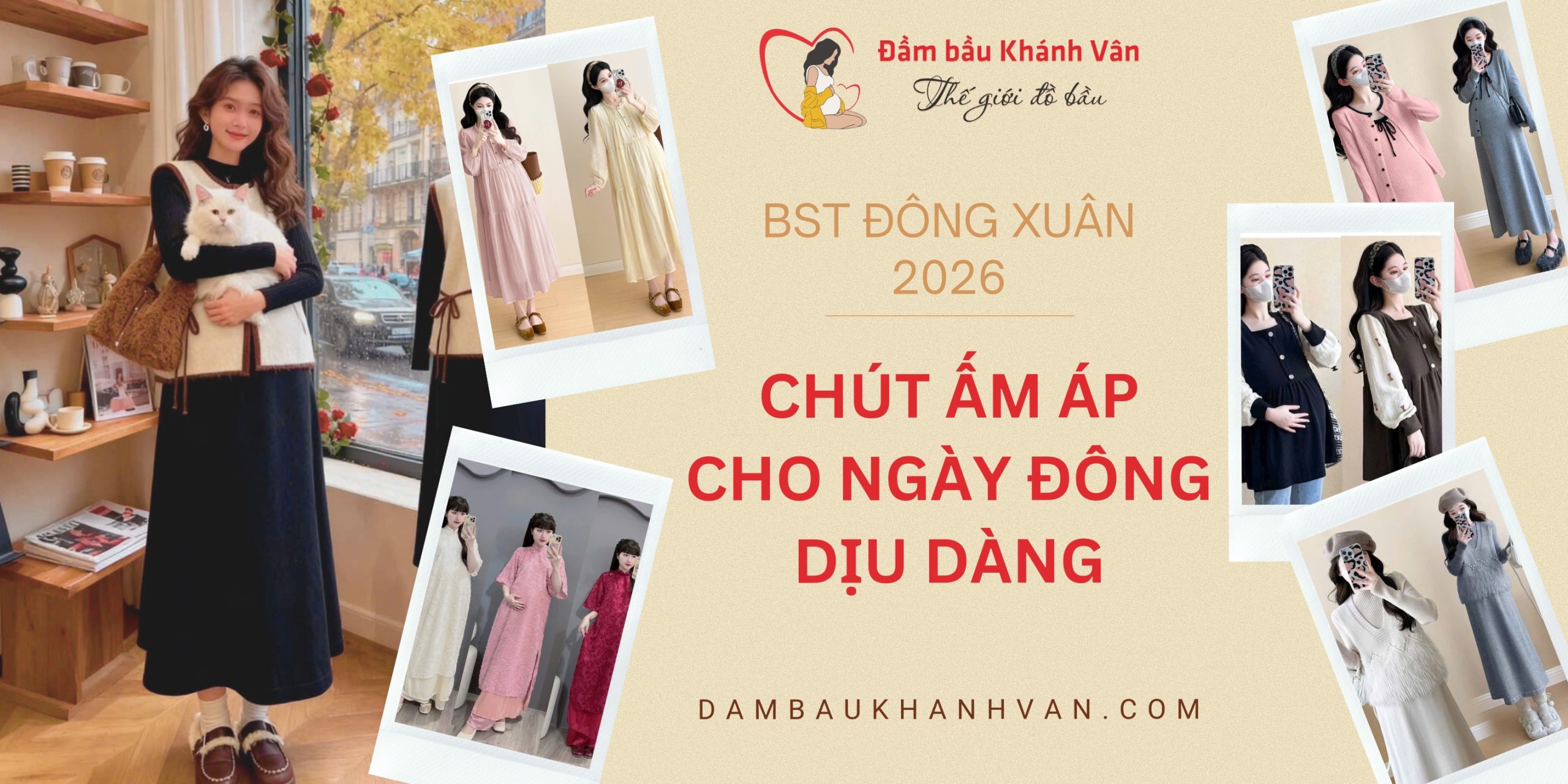 Banner Đầm Bầu Khánh Vân - Chút Ấm Áp Cho Ngày Đông Dịu Dàng