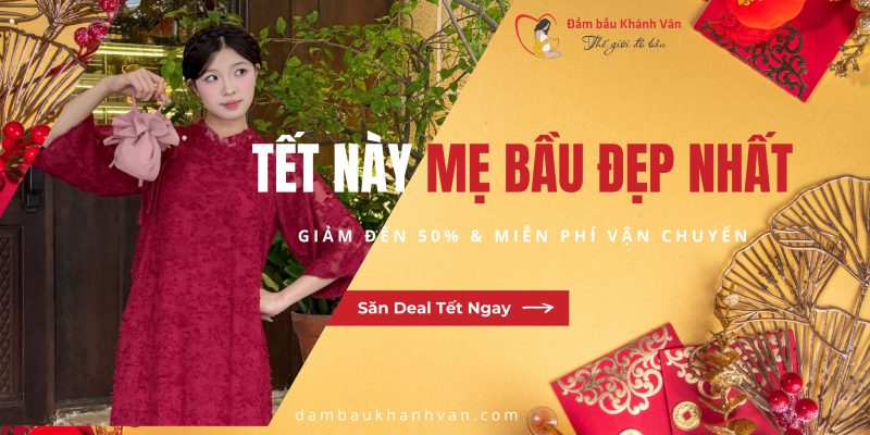 Banner Đầm Bầu Khánh Vân - Tết này mẹ bầu đẹp nhất