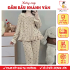 Bộ đồ bầu dài tay chất đũi vân mây Khánh Vân