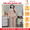 Bộ đồ bầu dài tay chất đũi vân mây Khánh Vân