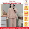Bộ đồ bầu dài tay chất đũi vân mây Khánh Vân