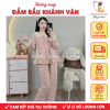 Bộ đồ bầu dài tay chất đũi vân mây Khánh Vân