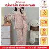 Bộ đồ bầu dài tay chất đũi vân mây Khánh Vân
