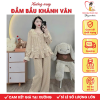 Bộ đồ bầu dài tay chất đũi vân mây Khánh Vân