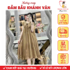 Đầm bầu cánh tiên xếp ly cổ bèo Khánh Vân