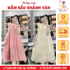 Đầm bầu cánh tiên xếp ly cổ bèo Khánh Vân