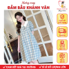 Đầm bầu, váy bầu cộc tay caro Khánh Vân