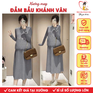Set Đầm Bầu Len Tăm Khánh Vân