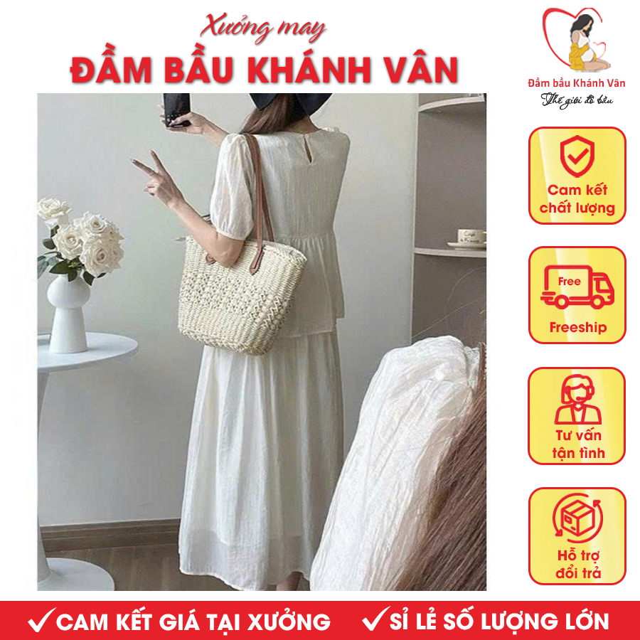Set Đầm Váy Bầu Sang Chảnh Khánh Vân Set Đầm Váy Bầu Sang Chảnh Khánh Vân