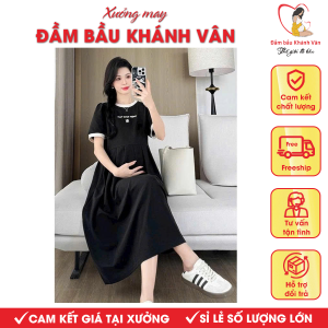 Váy bầu babydoll dáng dài Khánh Vân