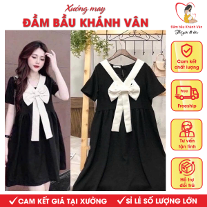 Váy bầu cộc tay Khánh Vân