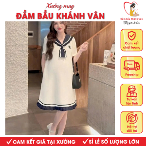 Váy bầu, đầm bầu cộc tay dáng xuông Khánh Vân