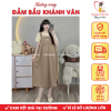Váy đầm bầu giả yếm dài tay Khánh Vân