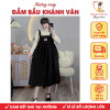 Váy đầm bầu giả yếm dài tay Khánh Vân